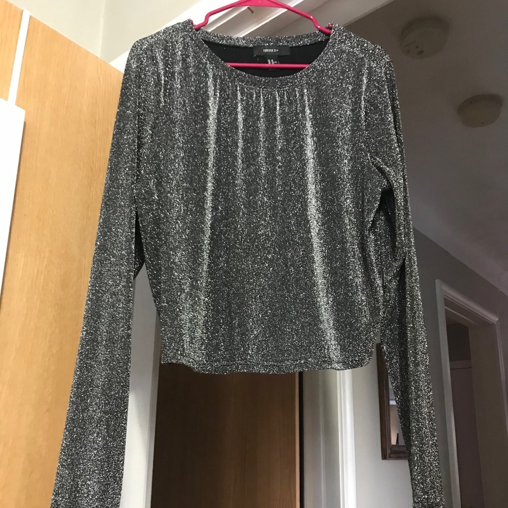 Stretchy Glitter Top 🪩🤩💖